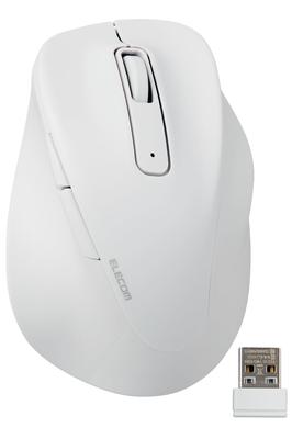 ELECOM Mouse Wireless Mouse Wireless Quiet Large Size 5 Buttons Evaluation Certified Antibacterial White EX-G 2.4GHz "AskDoctors Service"