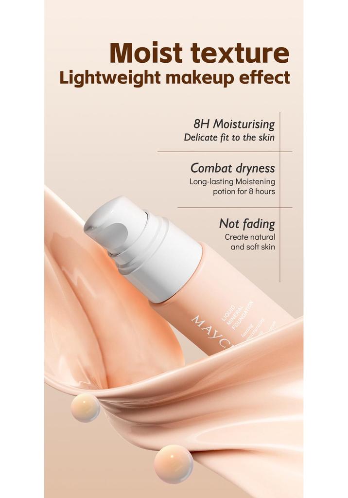 MAYCHEER Meixi'er Long-lasting Moisturizing Foundation Primer - Conceals, Durable, No Smudging