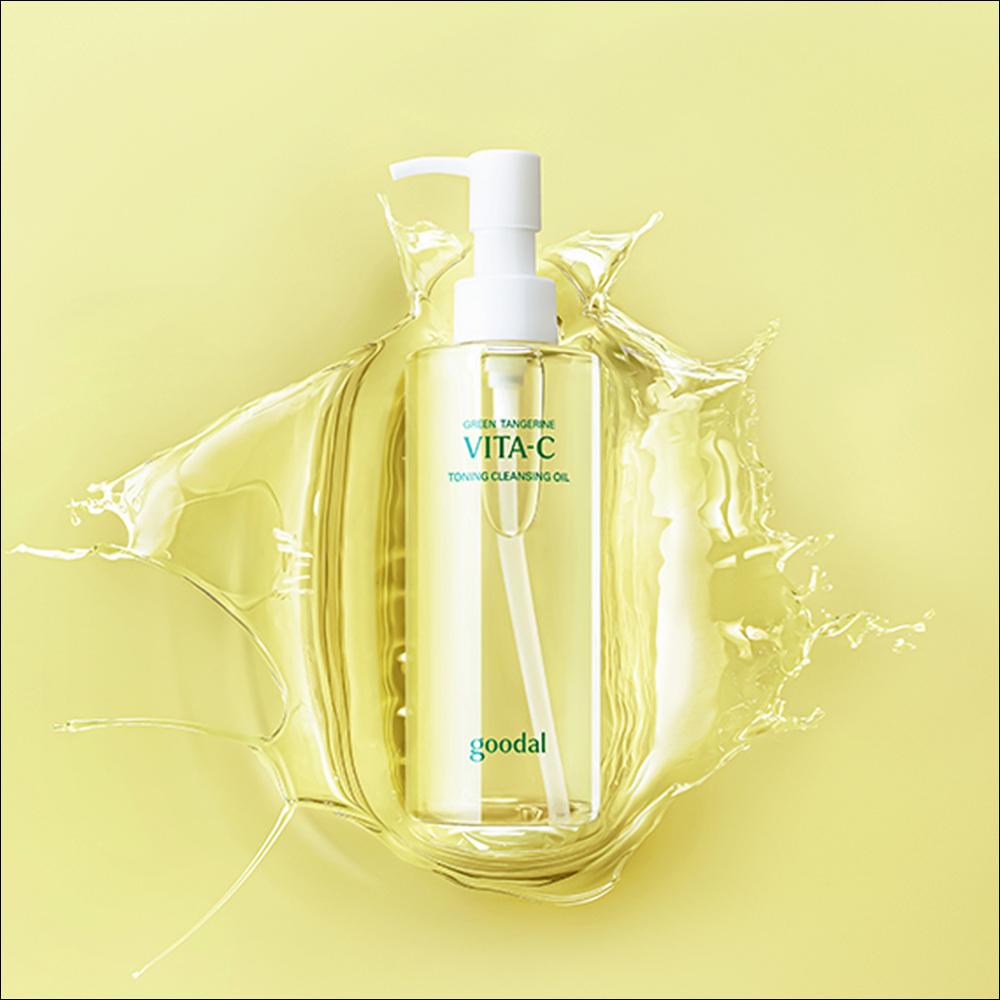 Goodal Green Tangerine Vita C Toning Cleansing Oil - Brightening & Deep Pore Cleansing, 200ml | Olive's K-beauty