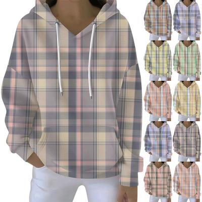 Dámska módna ležérna mikina s kapucňou, voľná, s potlačou, s dlhým rukávom