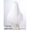 Women's Daily Korean Lolita Style Long Straight White Wig with Bangs