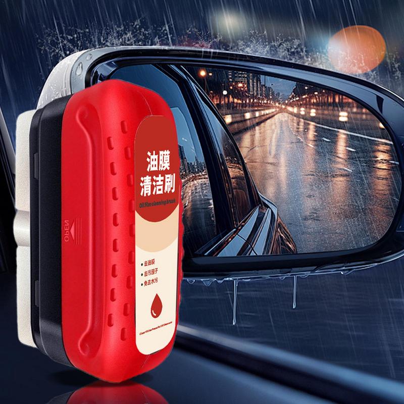 Flexible Car Glass Cleaner Film Removal Tool Auto Oil Membrane Cleaner Car Glass Cleaner With Sponge Car Wash Supplies