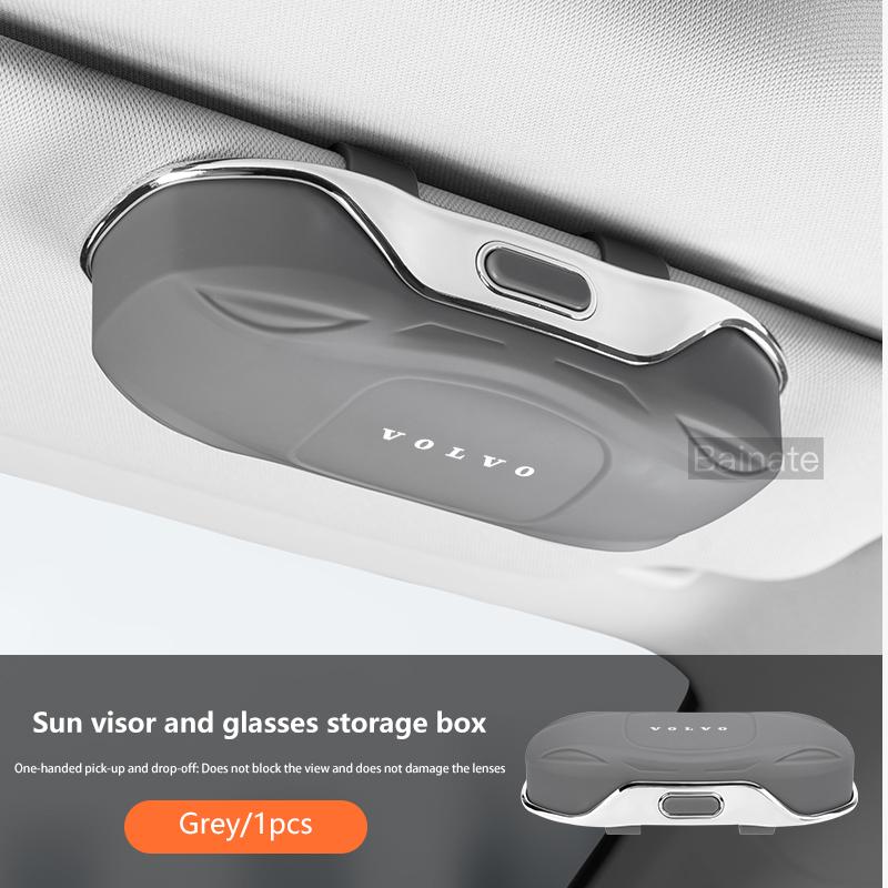 Car Visor Sunglasses Glasses Case Glasses Holder Clip Box For Volvo XC40 XC60 XC70 XC90 S40 S60 S90 V40 V60 V90 2025 Accessories