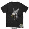 Katzenbier Y2K Vintage 90er Lustige Katze mit Bier Humor Tier T-Shirt