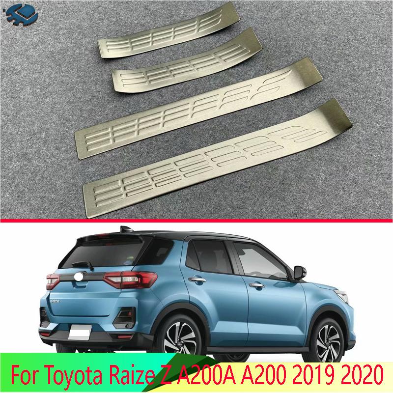 Для Toyota Raize Z A200A A200    Нержавеющая сталь Внешняя накладка на порог двери Накладка от царапин Подножка Декоративная накладка Защита