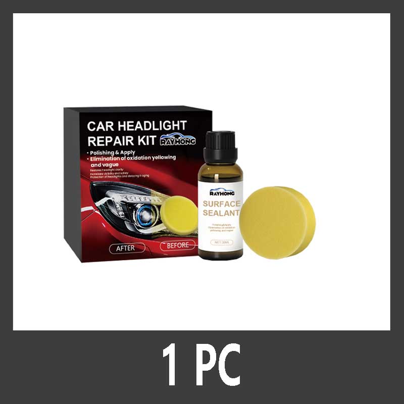 Car Headlight Restoration Polishing Kit - Scratch Remover & Oxidation Cleaner Repair Paste for Headlamp Assembly