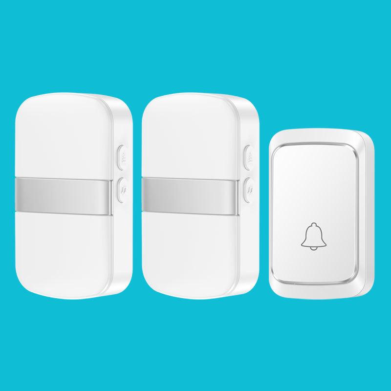 Battery-Powered Wireless Doorbell with DC Remote & Simple Call Button for Elderly, Dual Power
