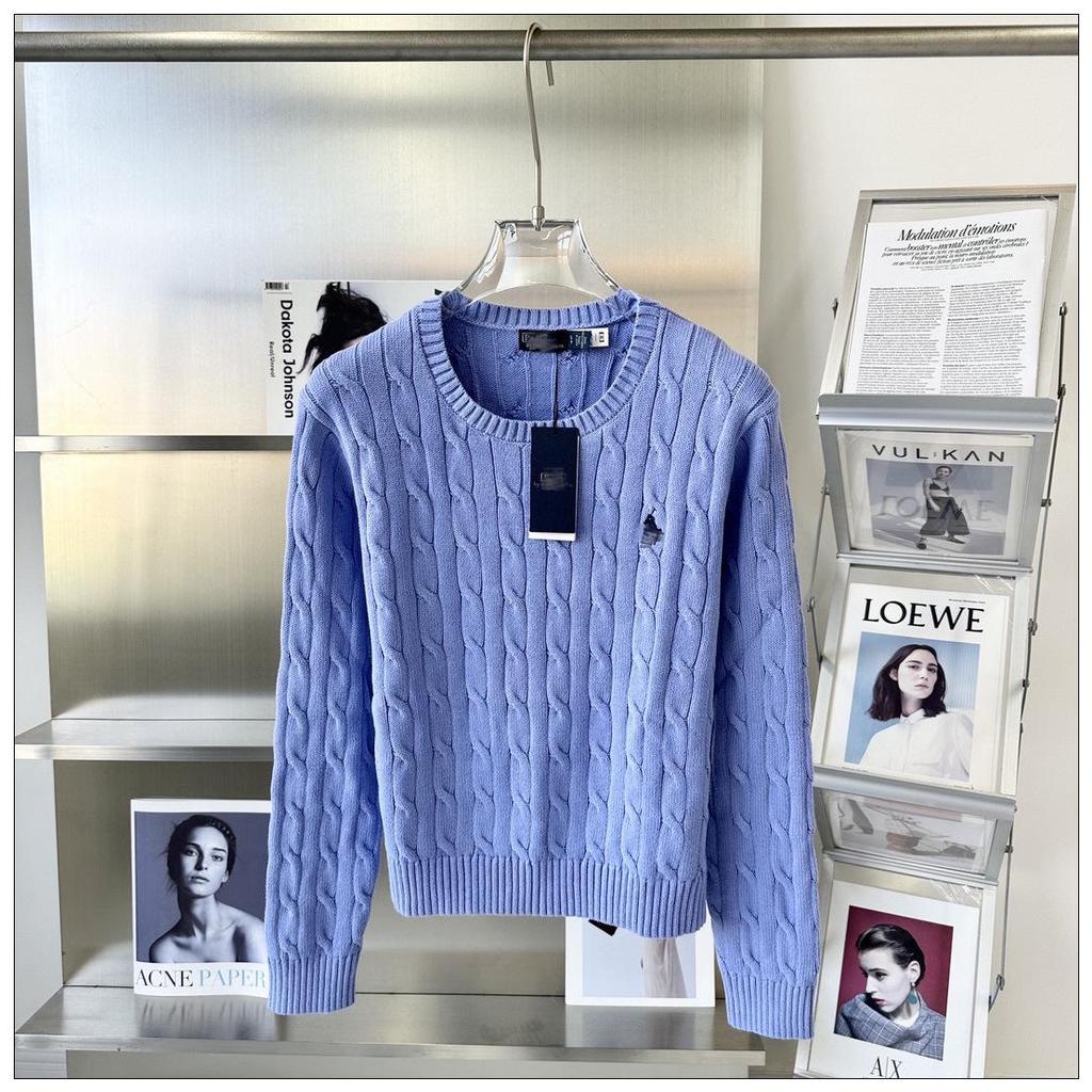 High-End Ralph Lauren Damen Herbst Pony Strickpullover - Eleganter Lässiger Stil