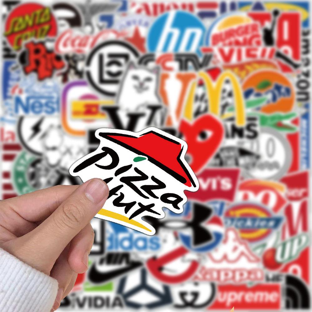 Streetwear Logo Stickers: 70-Piece Set for Suitcases, Helmets, Motorcycles, and Electric Vehicles