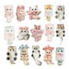 DIY Kitten Keychain Kit Fluffy Cat Plush Toy Craft with Step-by-Step Tutorial Soft Materials Pack for Handmade Bag Charm Cute Gift for Kids Adults