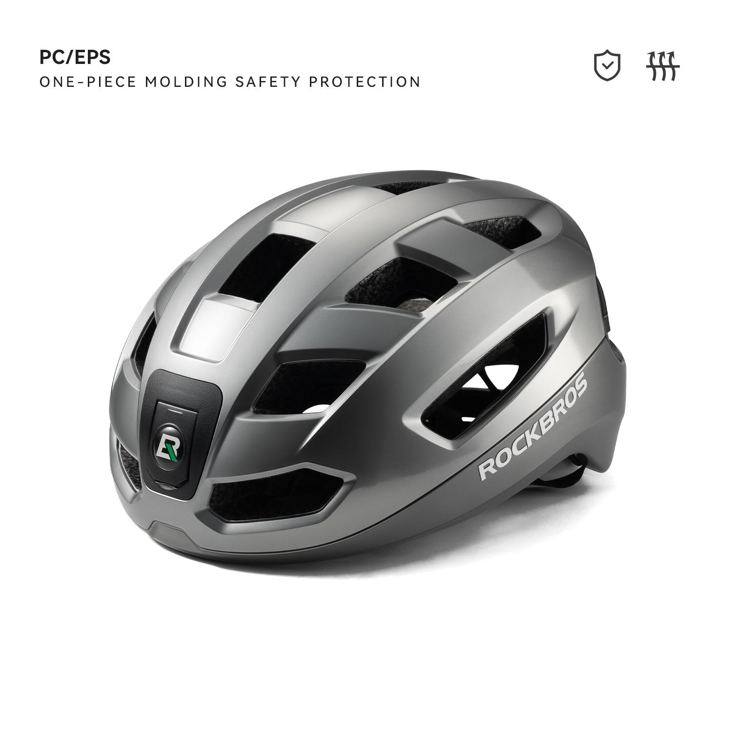 ROCKBROS Bike Helmet Light Helmet with Remote Control Rechargeable Tail light Bicycle Cycling Helmet Intelligent Safety Helmet about 54-60cm