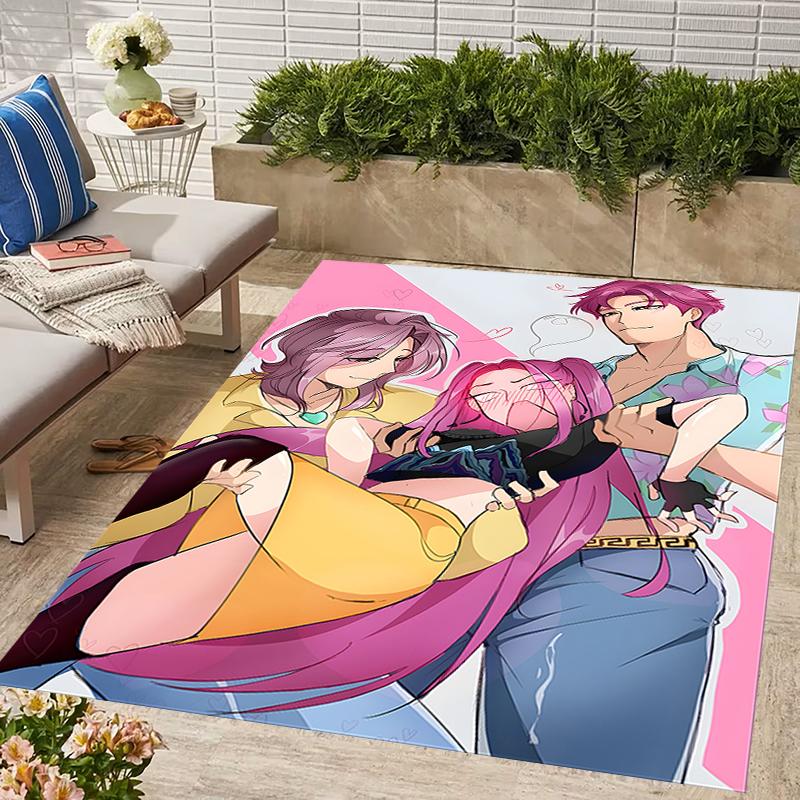 1pc KPop Demon Hunters MIRA3 Design Area Rug - Non-Slip, Soft & Cozy Floor Mat for Living Room, Bedroom, Office - Indoor/Outdoor Decorative Carpet