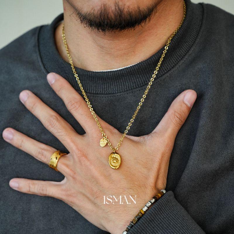 

1sman Original Design Special Interest Light Luxury Fancy Multi-Circle Embossed Pendant Sweater Necklace Ornament Gifts for Boys Picture 161