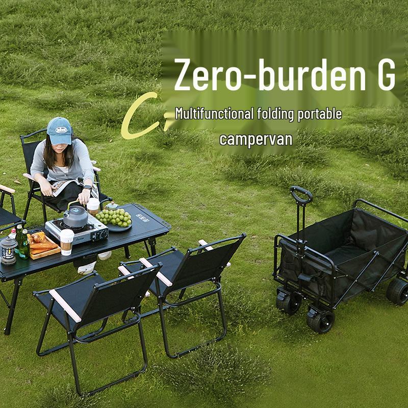 Tragbarer faltbarer Campingwagen: Leichter Handwagen für Picknick, Einkaufen & Haushalt