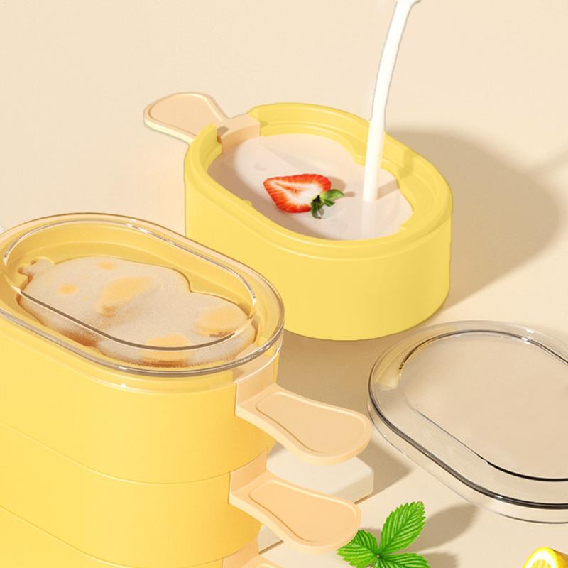 Ice Molds Reusable Ice Cream Tray Reusable Homemade For Dessert Chocolate Juices Purees & Applesauce Fun Treat