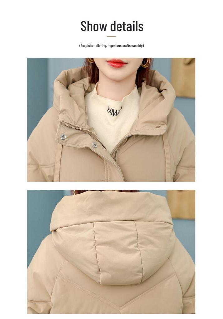 Women's Winter Mid-Length Bestseller Down Cotton Jacket - Free Shipping, Loose Fit, Thickened Padded Outerwear, Stylish Year-End Fashion.