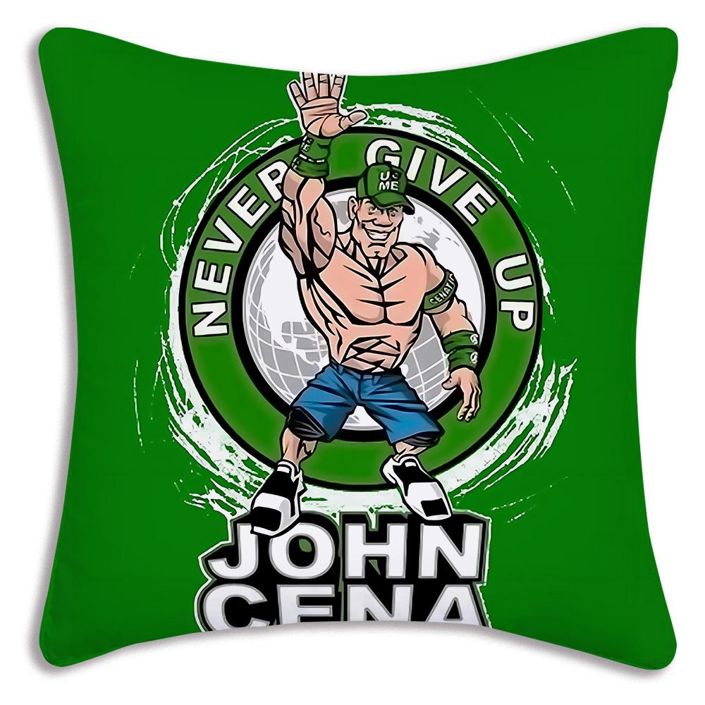 W-WWE LOGO W-WrestleMania Pillow Covers Cartoon Sofa Decorative Home Double-sided Printing Short Plush Cute Cushion Cover