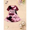 3D Digital Fashion Fantasy Girl Casual Short Sleeve Dress Forest Dinosaur Holiday Spring Summer Birthday Party