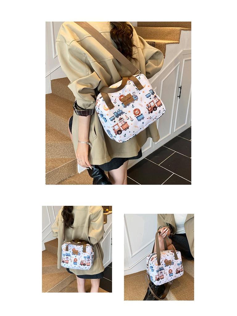 Mama & Baby Niedliche Cartoon Ausflug Handtasche - 2025 Neu Einzelne Schulter Crossbody & Lunchtasche