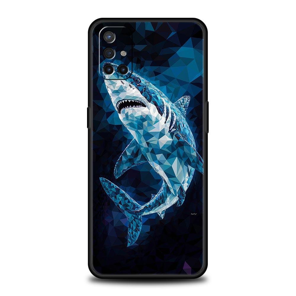 Handyhülle mit Meereshaie-Muster für Oneplus 13R 13 12R 11 10T 10R Nord N100 N200 N10 10 9 9R 9RT CE 3 2 Z Pro Weiche TPU-Hülle