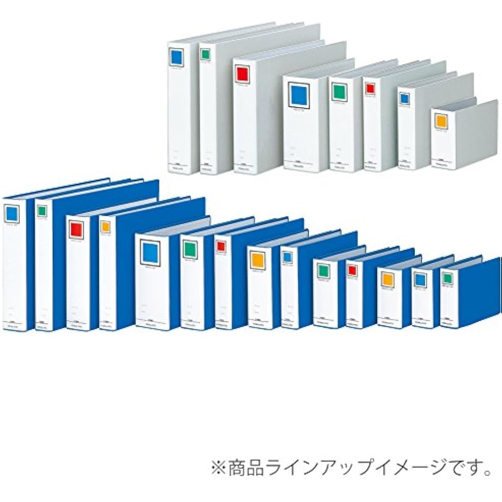 Kokuyo File Pipe Type File A3 Horizontal, 2 Holes, Holes, 500 Sheets, Blue-E653B