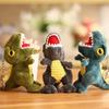 Adorable Cartoon Dinosaur Plush Keychain Soft Stuffed Toy Tyrannosaurus Rex Key Holder