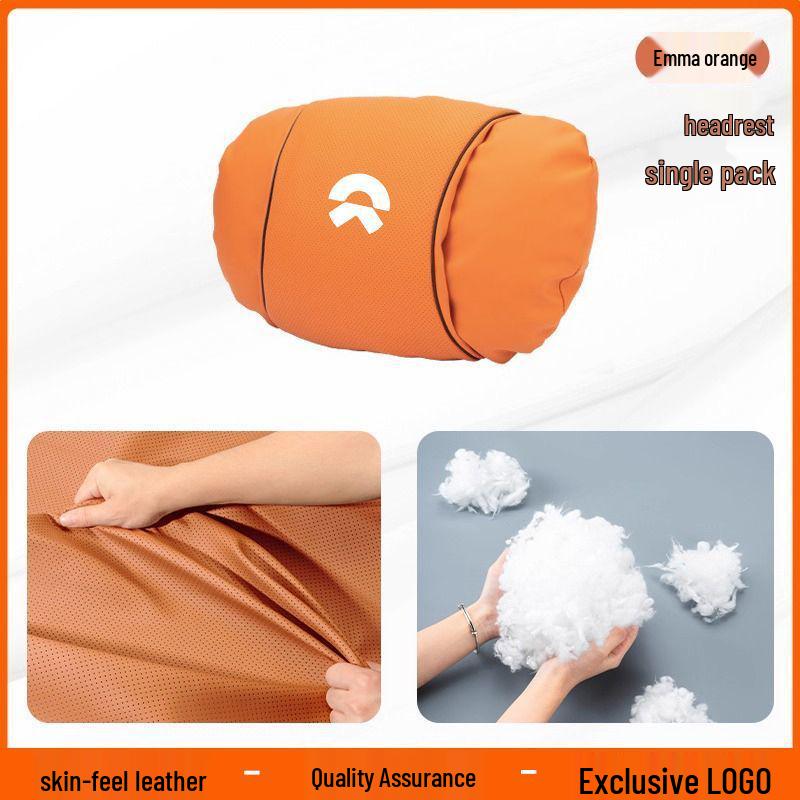 

Nio ET5T Headrest & Lumbar Support: Neck Protection Pillow & Car Interior Accessory Leather Neck Pillow [1 pc]