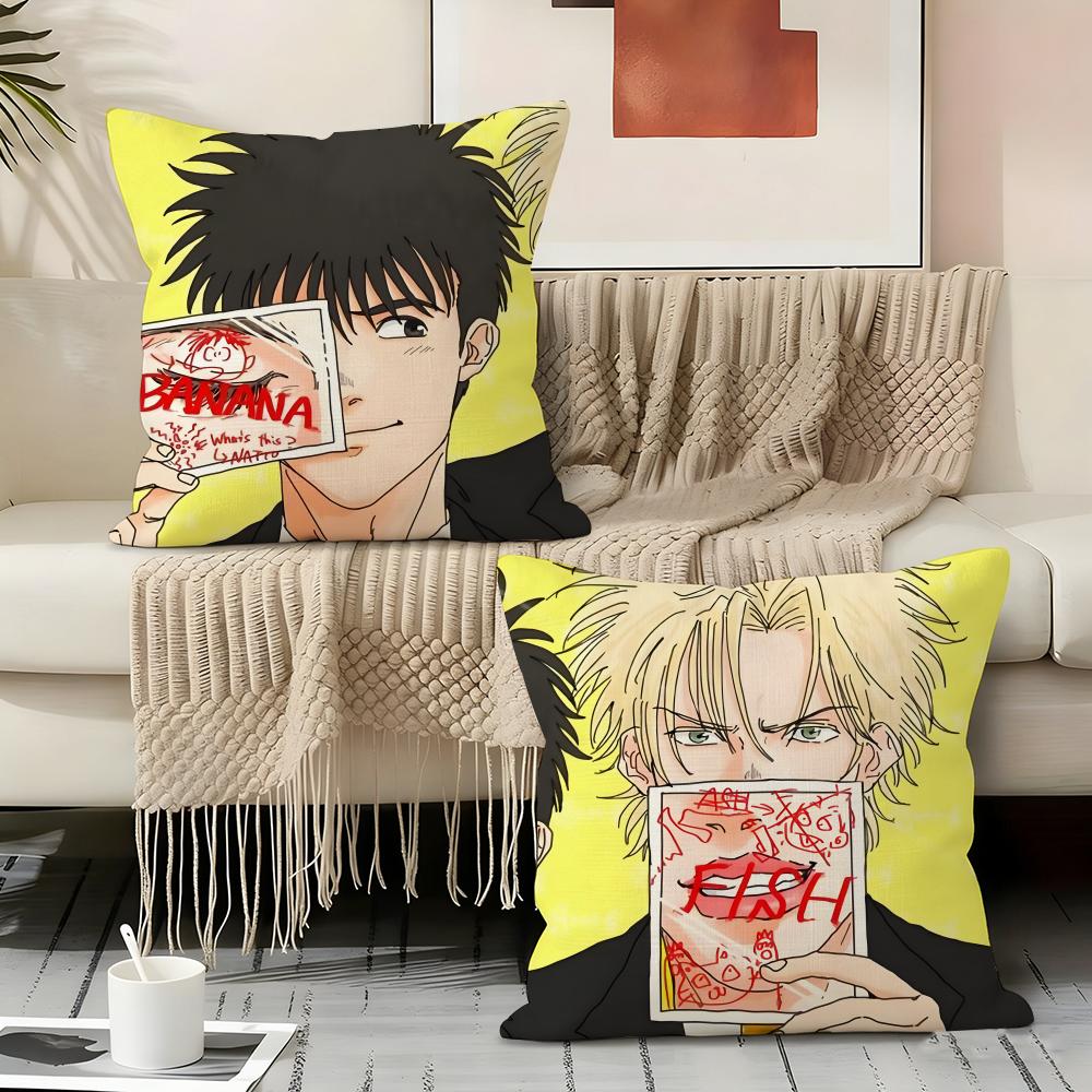 Banana Fish Anime Pillow Case Pillowcase, Double-sided Printed, Sofa Cushion, Bedroom Headboard Pillow