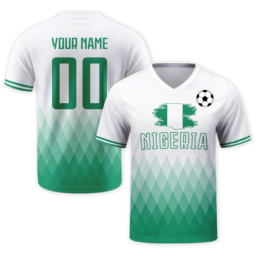 Customizable Soccer Jersey Shirt with V Neck Short Sleeves Pattern Front and Back Print for Sports and Team Use
