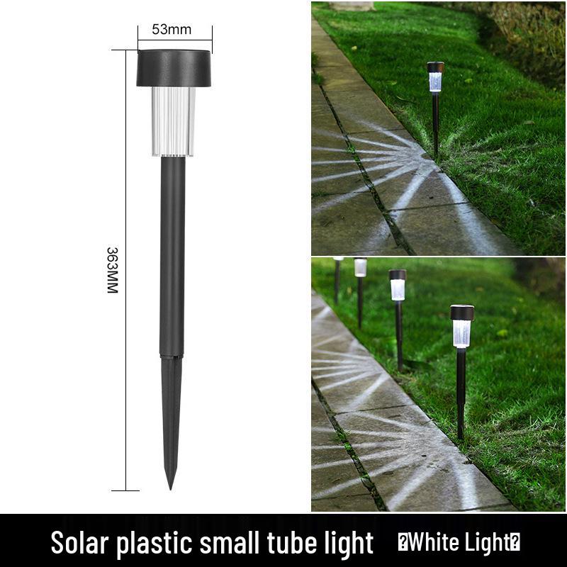 Solar Stainless Steel Mini Lawn Light – Outdoor Villa Courtyard Night Decoration with Ground Insert