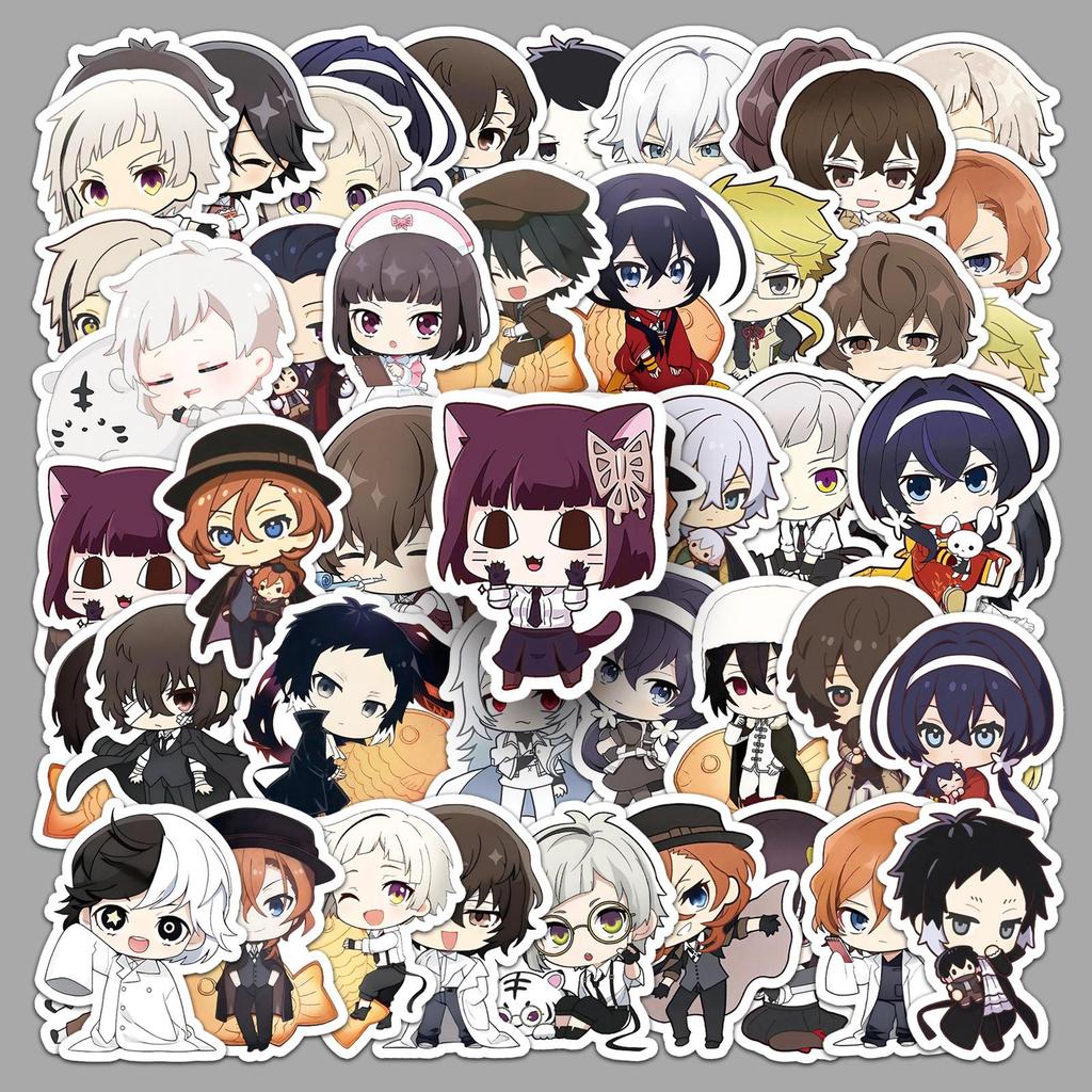 51pcs Chibi Bungo Stray Dogs Anime Waterproof Stickers for Phone Cases and Journals
