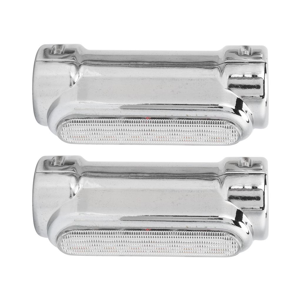 2PCS Motorcycle Highway Bar Light Chrome Plated Universal for 1.25in Pipe Diameter AntiCollision Tube