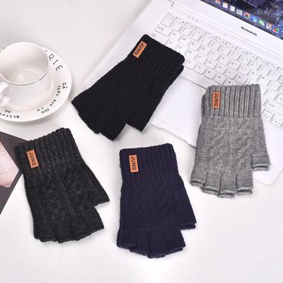 Unisex Waterproof Half-Finger Gloves for Autumn/Winter: Thicken Velvet, Non-slip, Ideal for Outdoor Cycling and Driving.