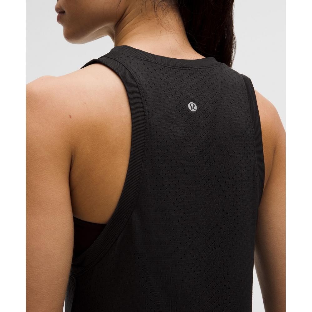 Lululemon Swiftly Open Hole V Neck Tank Top Black