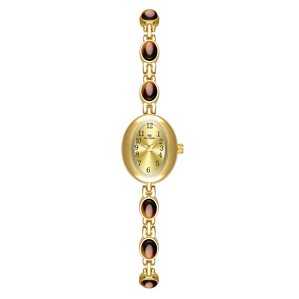 Women quartz Watch Luxury Brand Retro Natural Dongling Stone an Jade Waterproof Ladies Advanced Chain Wristwatches gift