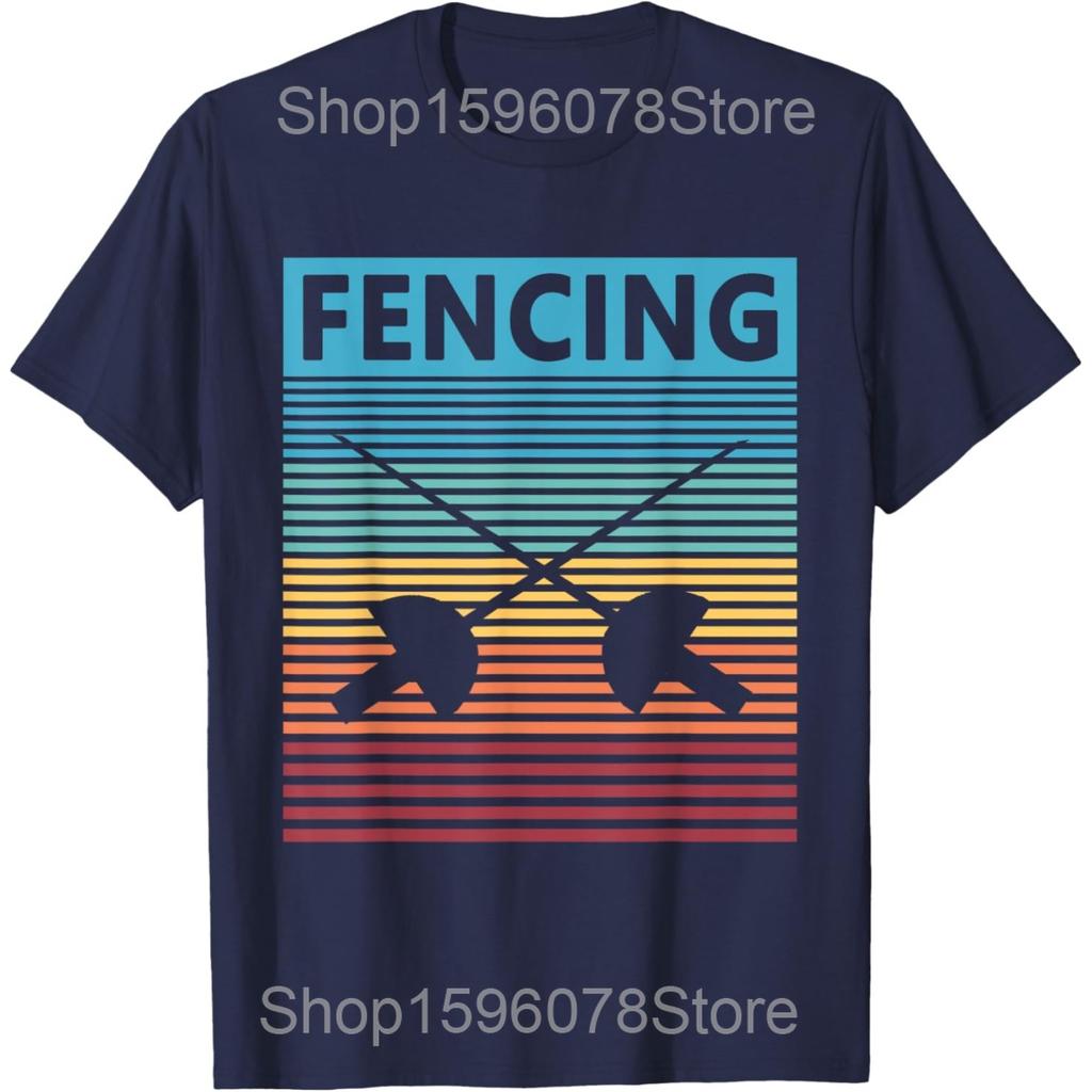 Funny Fencer Gift Fencing Make New Friends And Stab Them T Shirts Men Humor Streetwear Tee Short Sleeve Unisex Loose Clothing