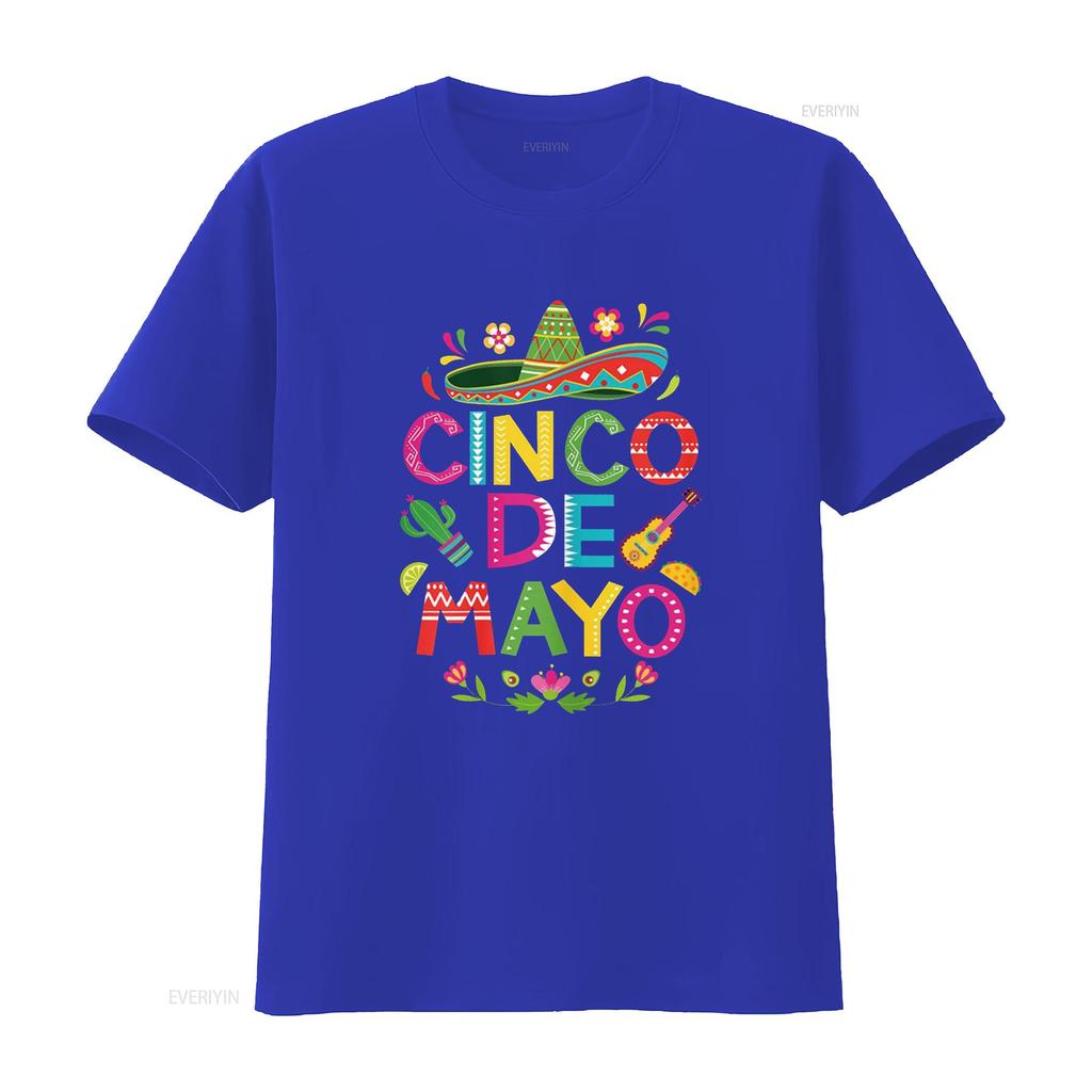 Cinco De Mayo for Womens T Shirt Kids Mexican Fiesta Cactus Black vintage Washed Stretched homme fashion Stylish Breathable