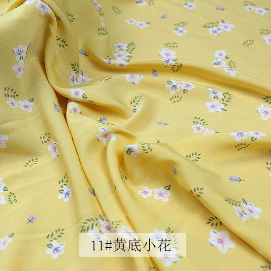 Kwiatowe Szyfonowe Tkaniny Draperowana Miękka Bluzka Sukienka Tkanina Odzieżowa Koreański Słodki DIY Ręcznie Robiona Robótka Ręczna Materiały Odzieżowe Szycie