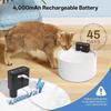 Ceramic Pet Water Fountain with Infrared Sensor, 2.2L Capacity, Silent Operation for Cats and Dogs