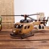 Retro Wooden Airplane Model Ornament - Handcrafted Desktop Decoration