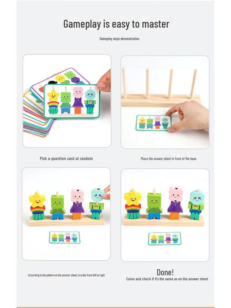 Cross-border Enlightenment Beads: Shape Matching & Color Recognition Toy for Babies