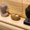 Natural River Stone Double Tealight Candle Holder