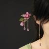 New Chinese Style Tassel Lotus Flower Hair Sticks for Women Wooden Hairpin Niche Design Handmade Ancient Style Hairpin