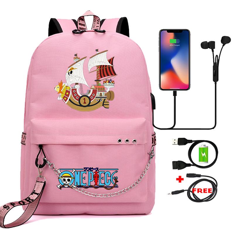 Anime One Piece Bookbag Teenage Backpack Unisex School Bag for Boy Girl Cartoon Printing Laptop Bagpack Back To School