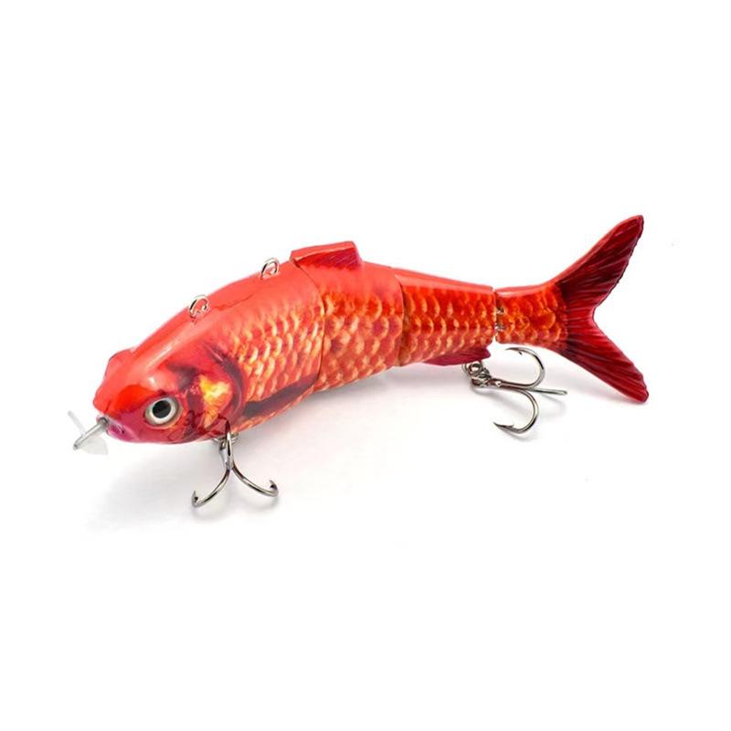 Rechargeable LED Electric Multi-Section Vibrating Fish Lure with Propeller Motor