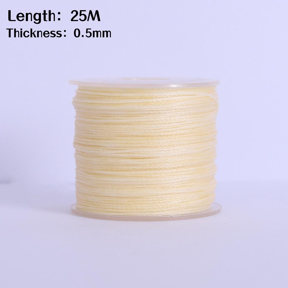 25M Dicke Gewachste Schnur Für Leder Gewachste Kordel 0,5mm Perlenfaden Für Armband Perlenstickgarn Flache Gewachste Nähschnur