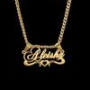 Atoztide Custom Name Necklace for Women Bottom Heart Stainless Steel Jewelry Nameplate Choker Chain Personalized Birthday Gift