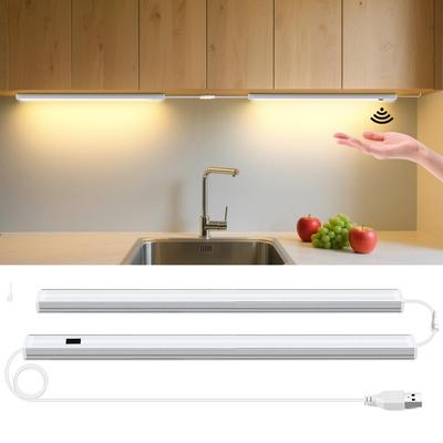 USB Nachtlicht mit Handwellenschalter Unterbaulichter für Küche Schlafzimmer Regal Wandleuchte