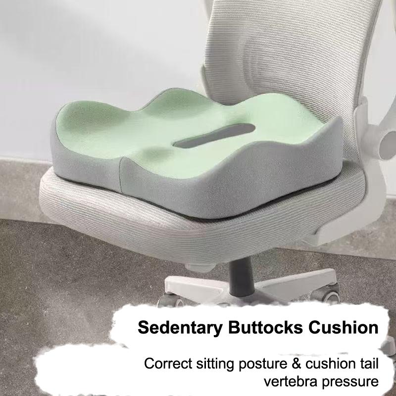 Curved Memory Foam Cushion - Coccyx Comfort; Ideal Pressure Relief for Car or Office, 1PC