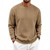 Herren lockerer Fleece-Rundhals-Langarm-Freizeit-Sweatshirt